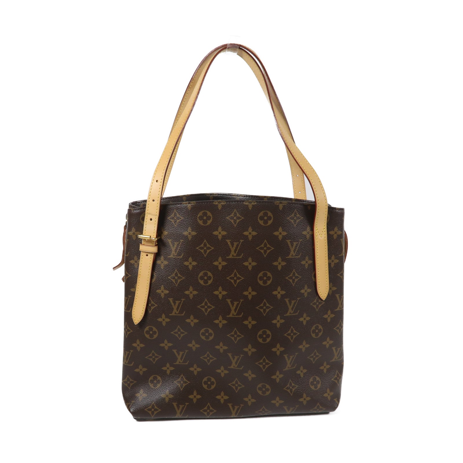 LOUIS VUITTON Monogram Voltaire金扣手挽袋啡色