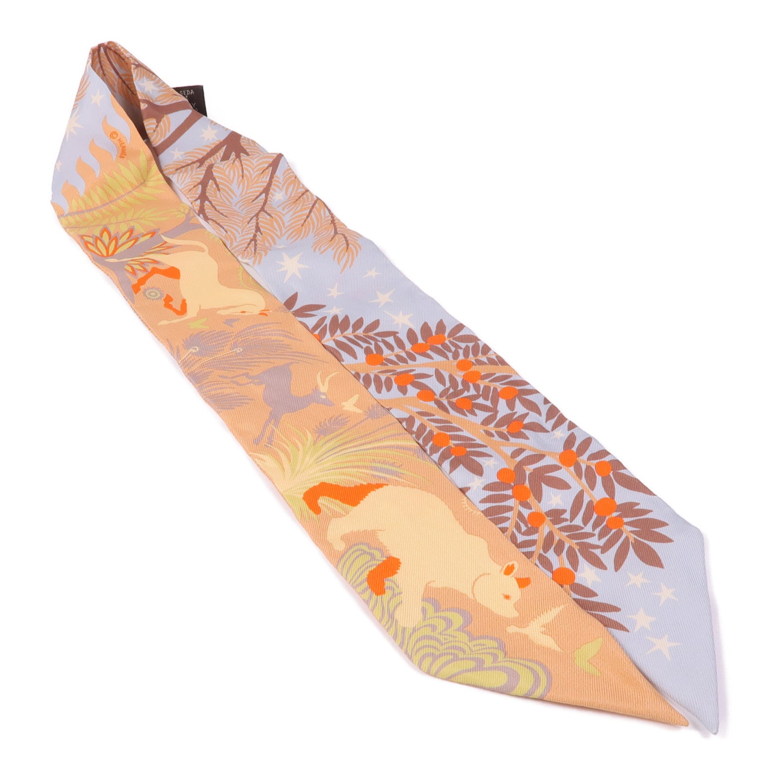 HERMES 絲質Twilly絲巾