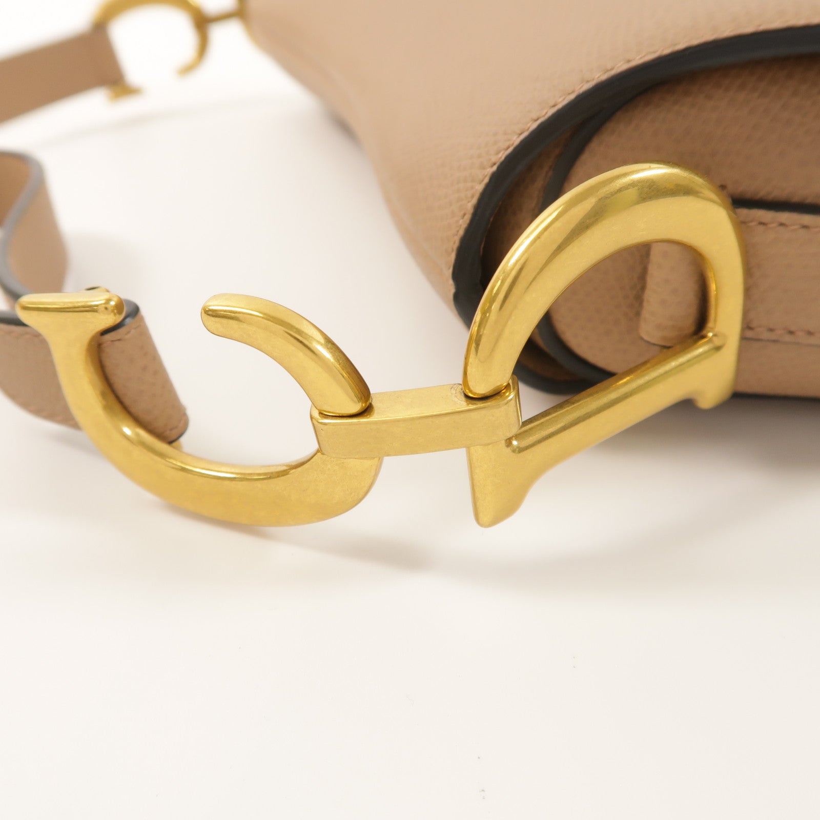 Dior 牛皮皮革Saddle Bag金扣肩背袋