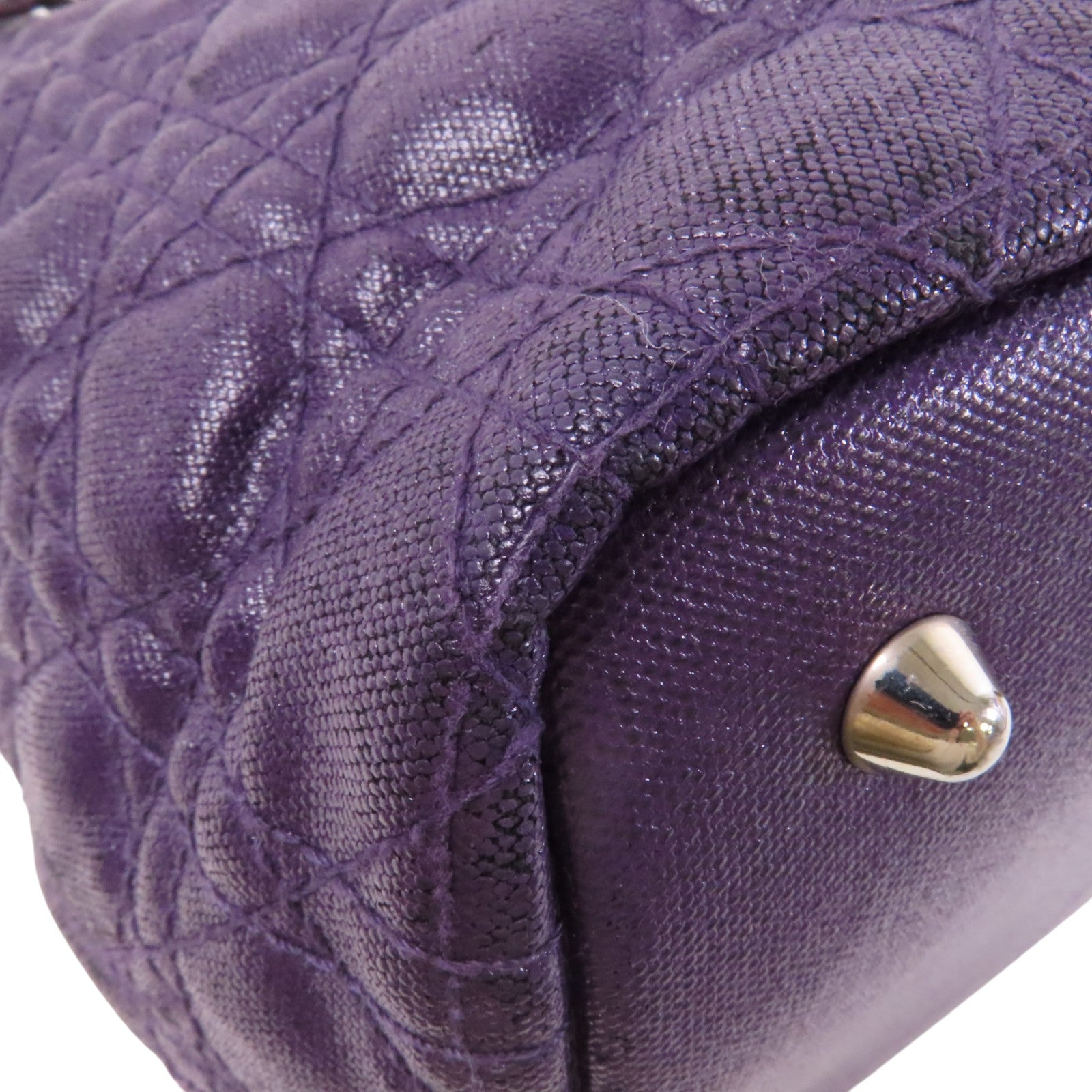 Dior 牛皮皮革Tote Bag銀扣肩背袋