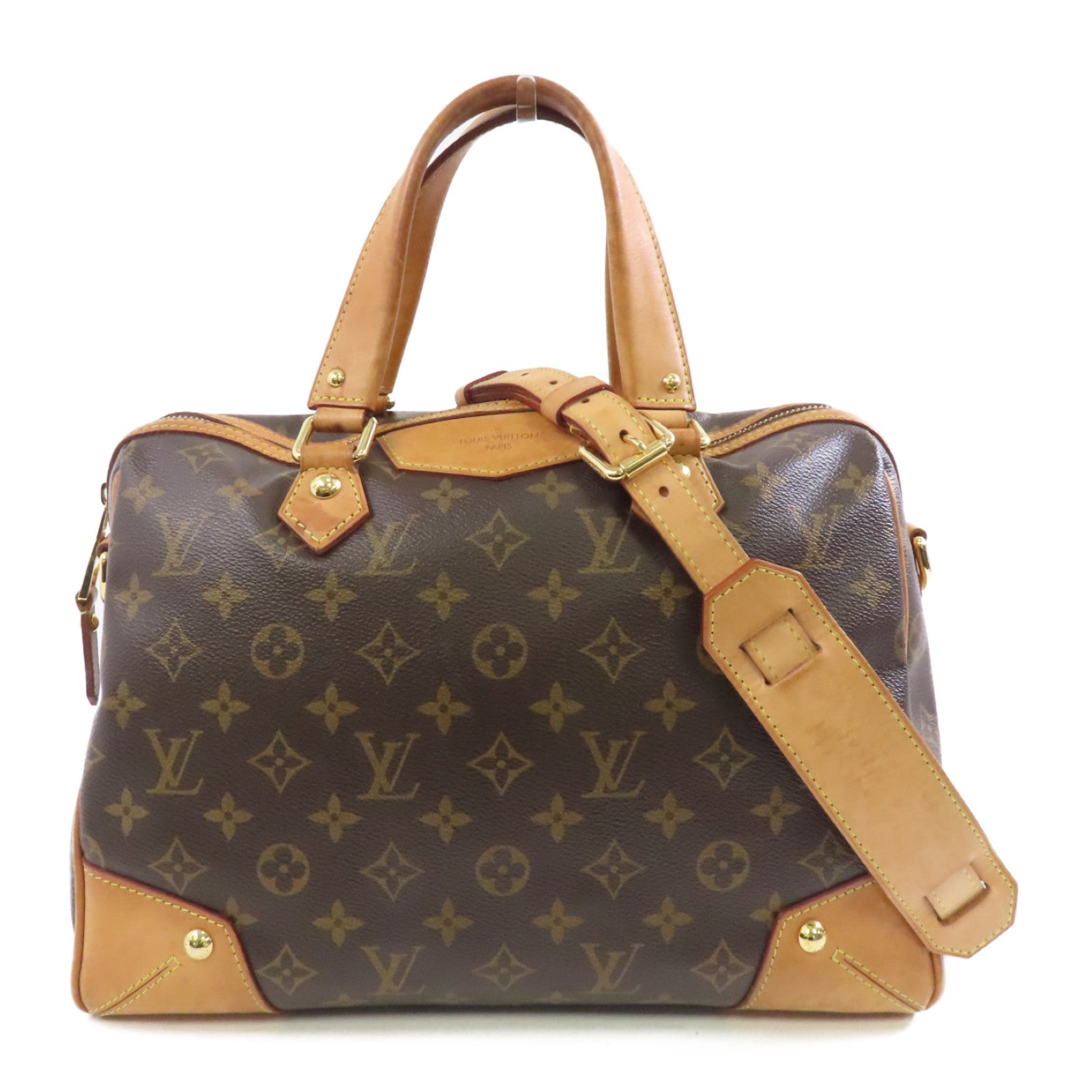 LOUIS VUITTON 【激減優惠】Monogram Retiro PM金扣手挽肩背兩用袋棕色