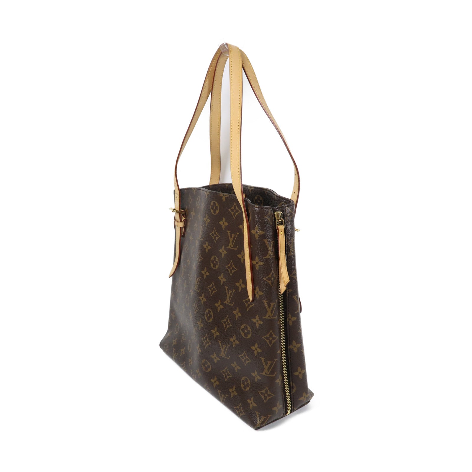 LOUIS VUITTON Monogram Voltaire金扣手挽袋啡色