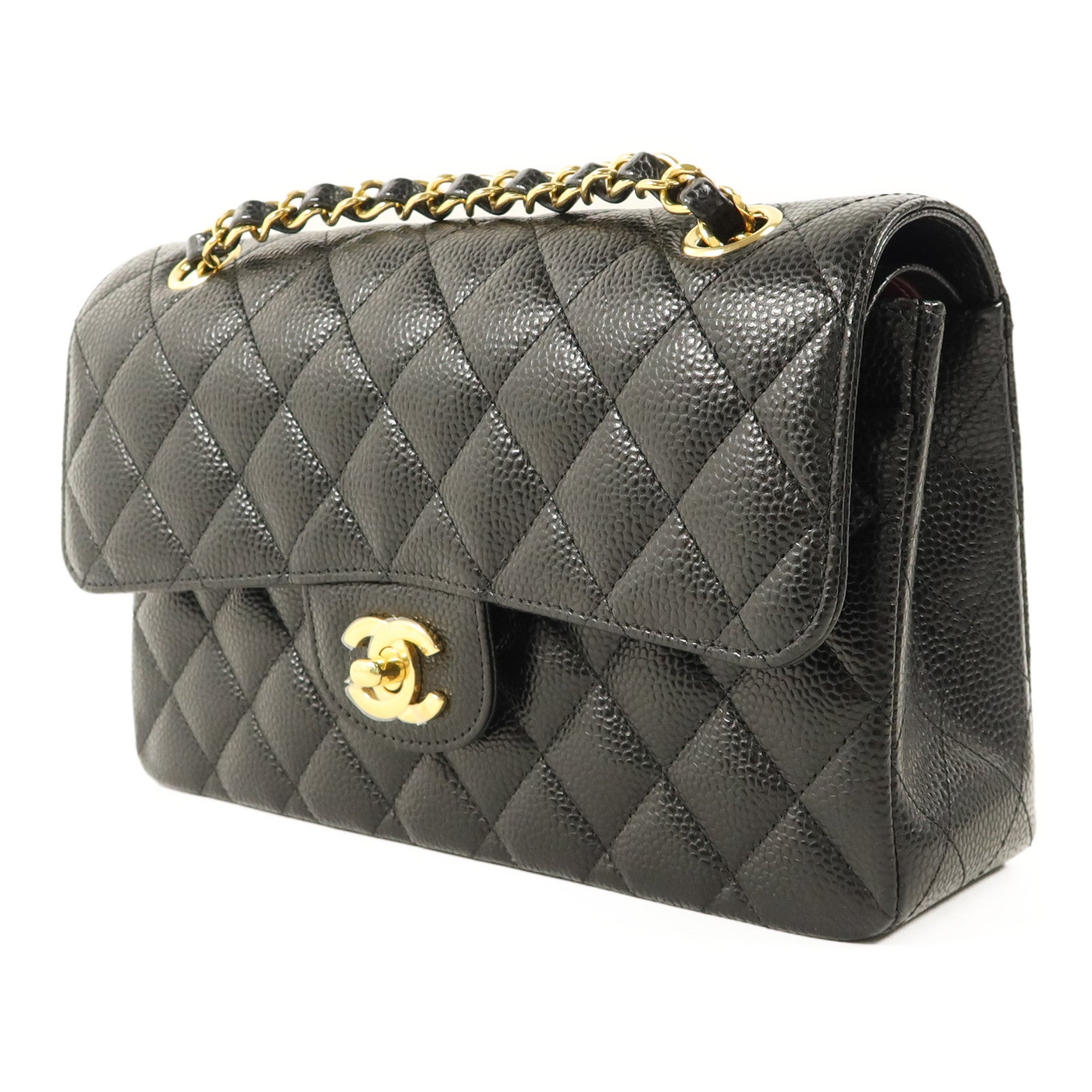 CHANEL 【激減優惠】牛皮皮革Classic 23金扣鏈帶肩背袋
