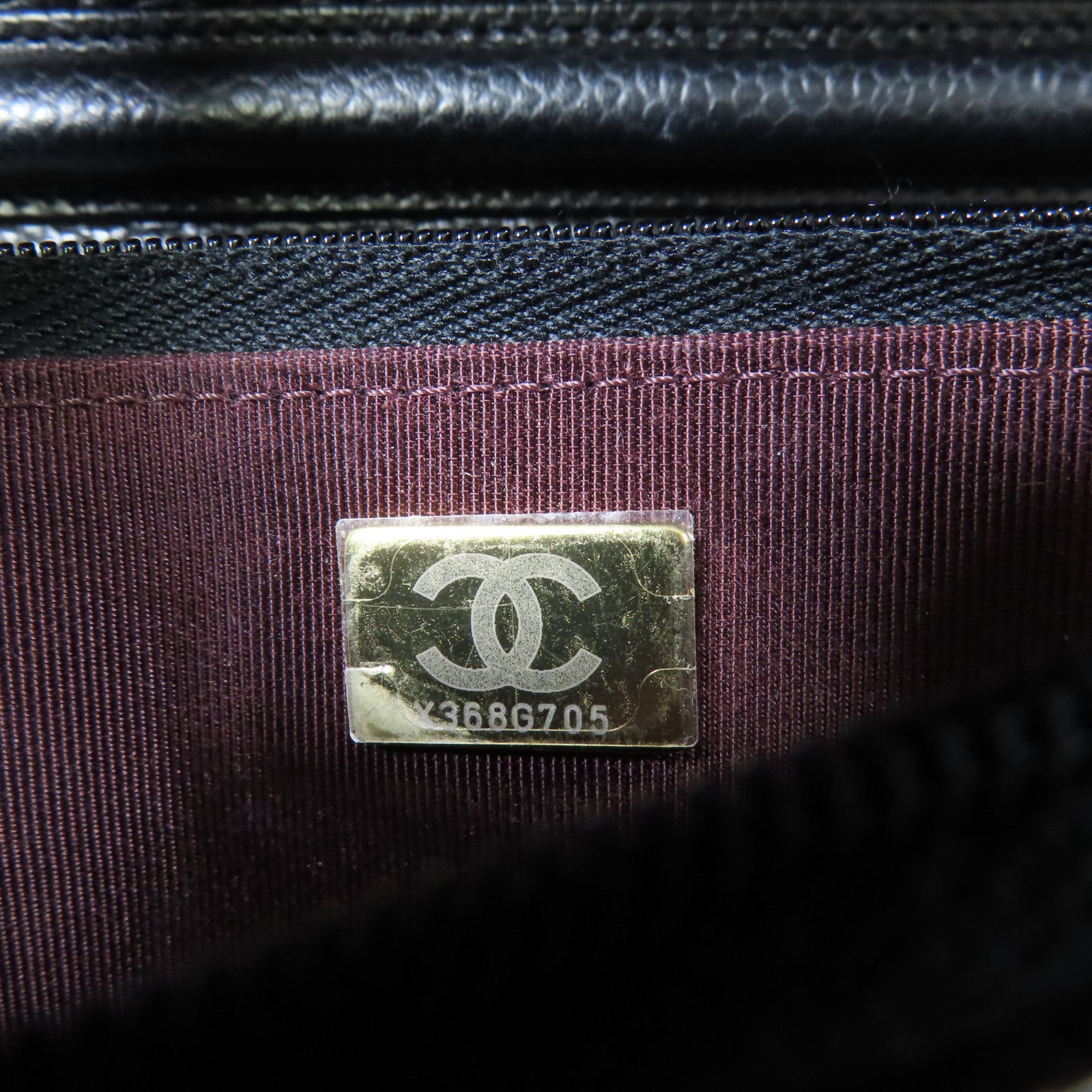 CHANEL 牛皮皮革Woc銀扣鏈帶肩背袋