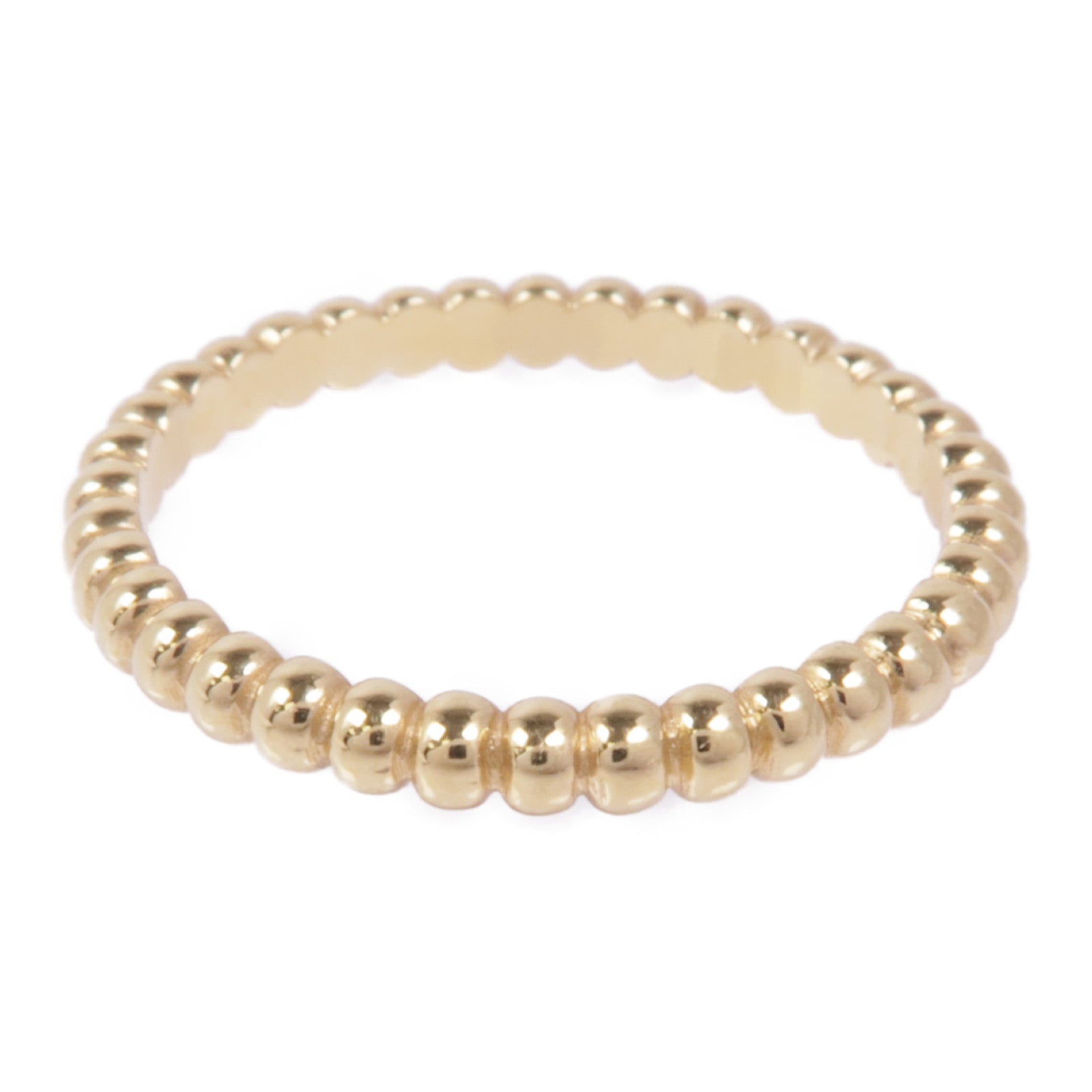Van Cleef & Arpels 18K黃金Perlee Pearls of Gold Ring戒指#51/US#5.5