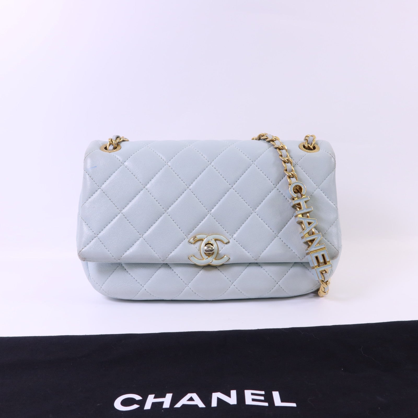 CHANEL 【激減優惠】牛皮皮革Chain Shoulder Bag金扣鏈帶肩背袋