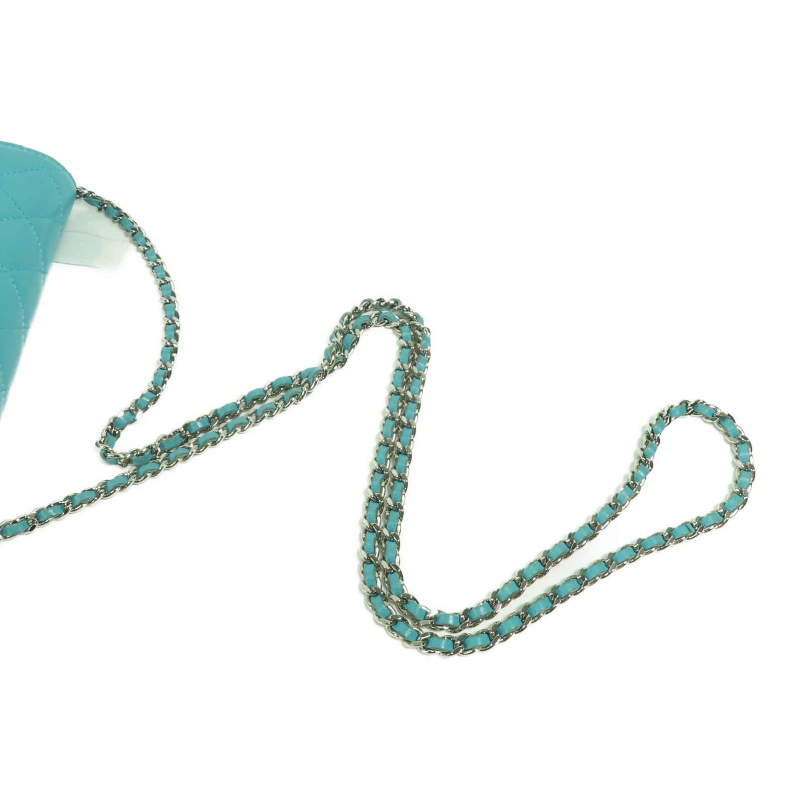 CHANEL 羊皮皮革WOC Wallet On Chain銀扣鏈帶肩背袋