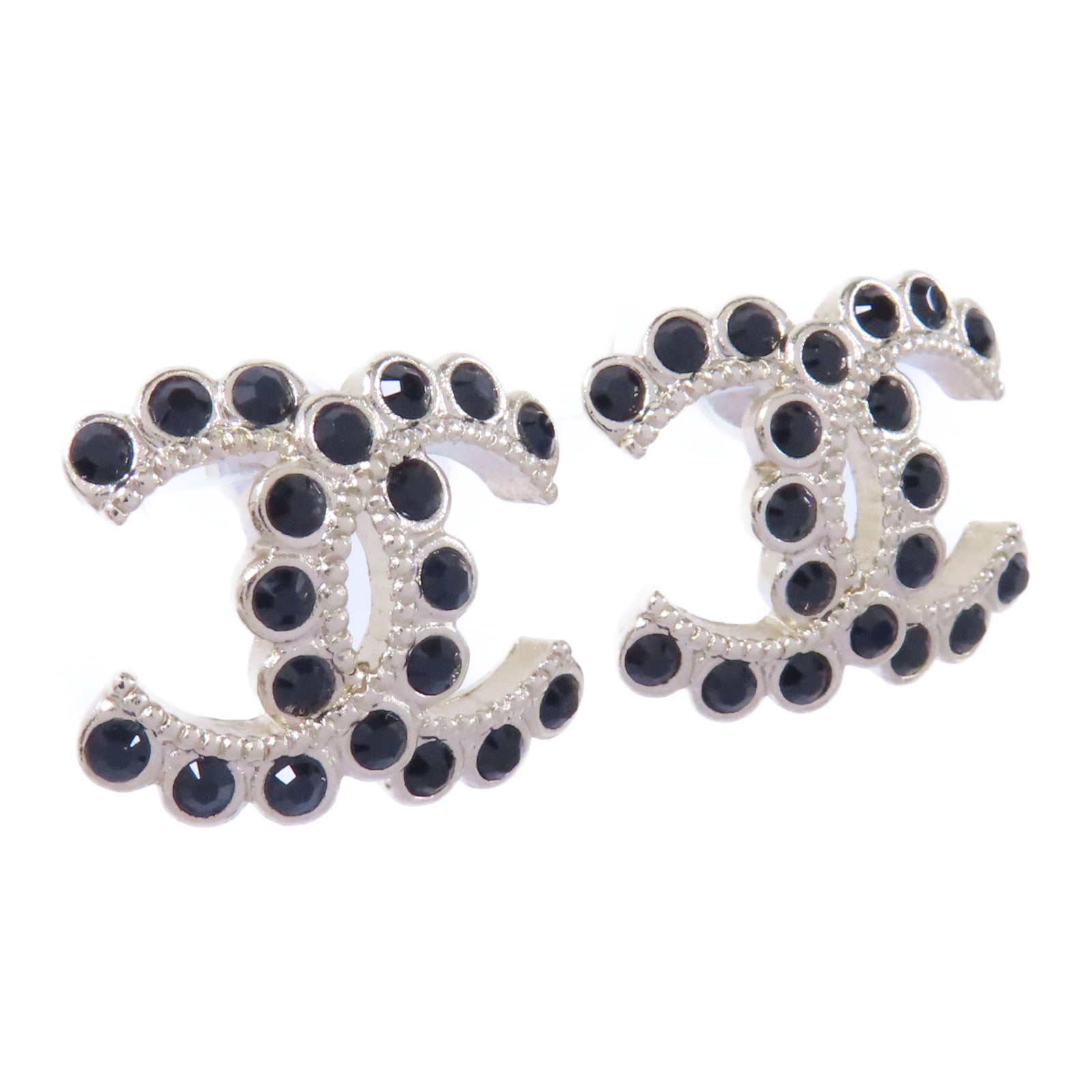 CHANEL PVC/金屬Earrings耳環金色/黑色