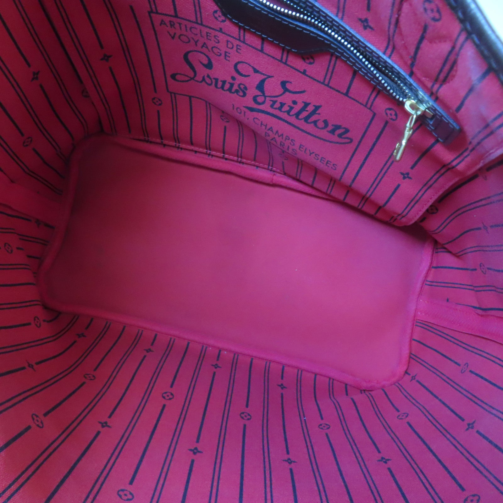 LOUIS VUITTON Damier Neverfull MM金扣肩背袋/手挽袋啡色