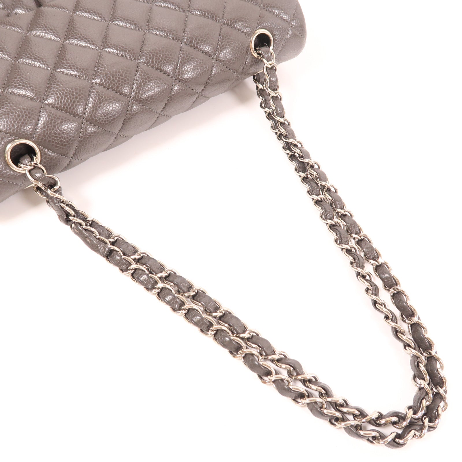 CHANEL 牛皮皮革Classic 25銀扣鏈帶肩背袋