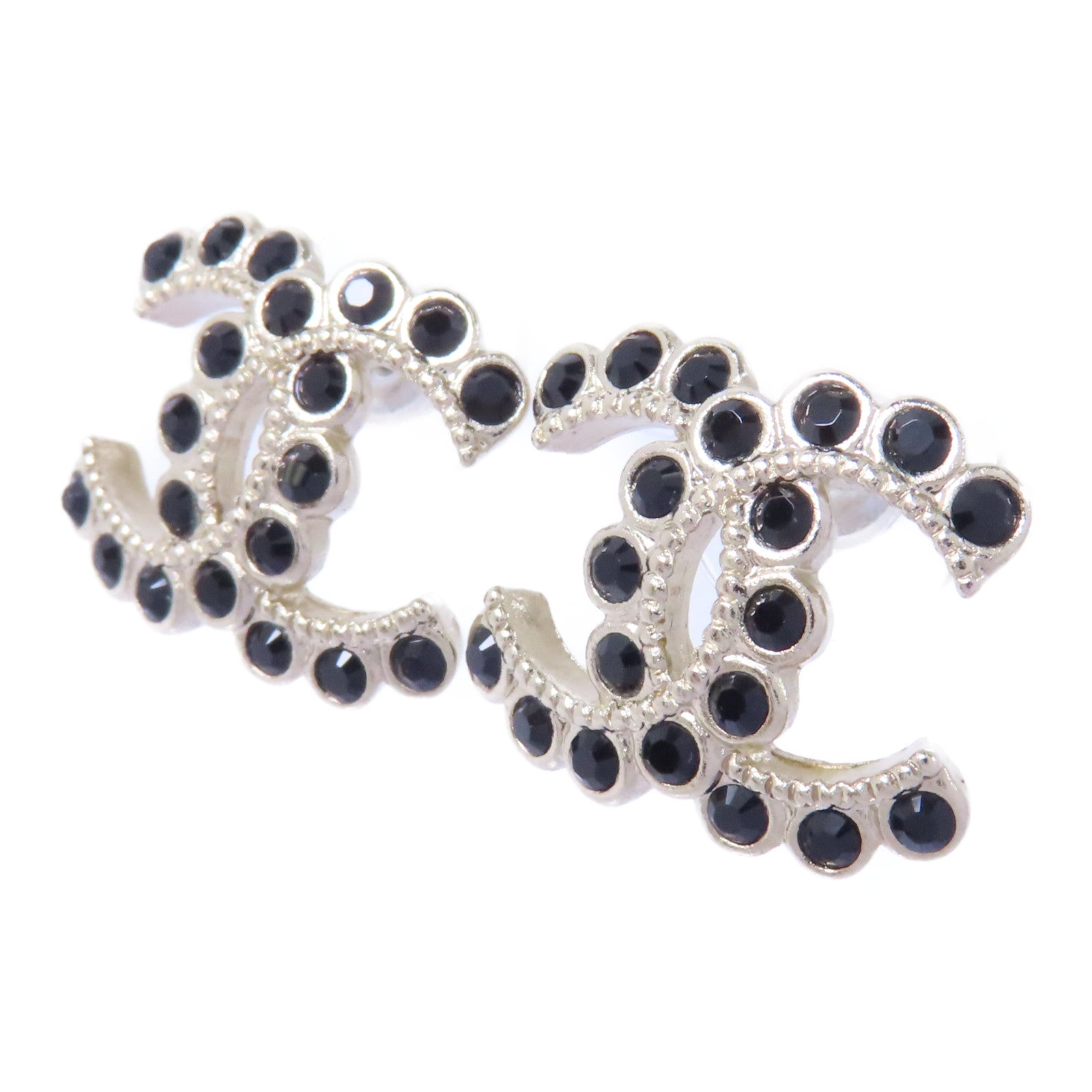 CHANEL PVC/金屬Earrings耳環金色/黑色