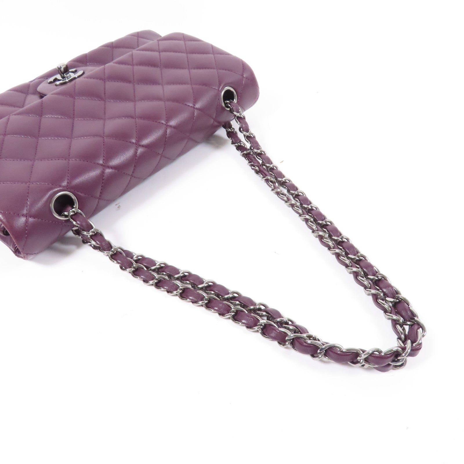 CHANEL 羊皮皮革Classic 25銀扣肩背袋