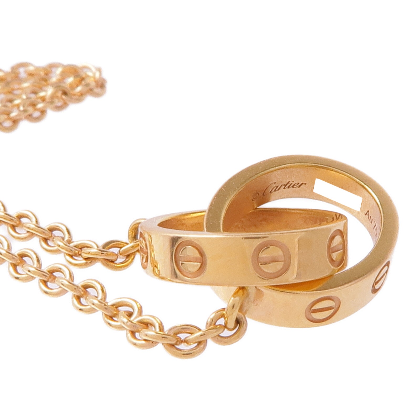 CARTIER 18K玫瑰金Love Necklace項鍊