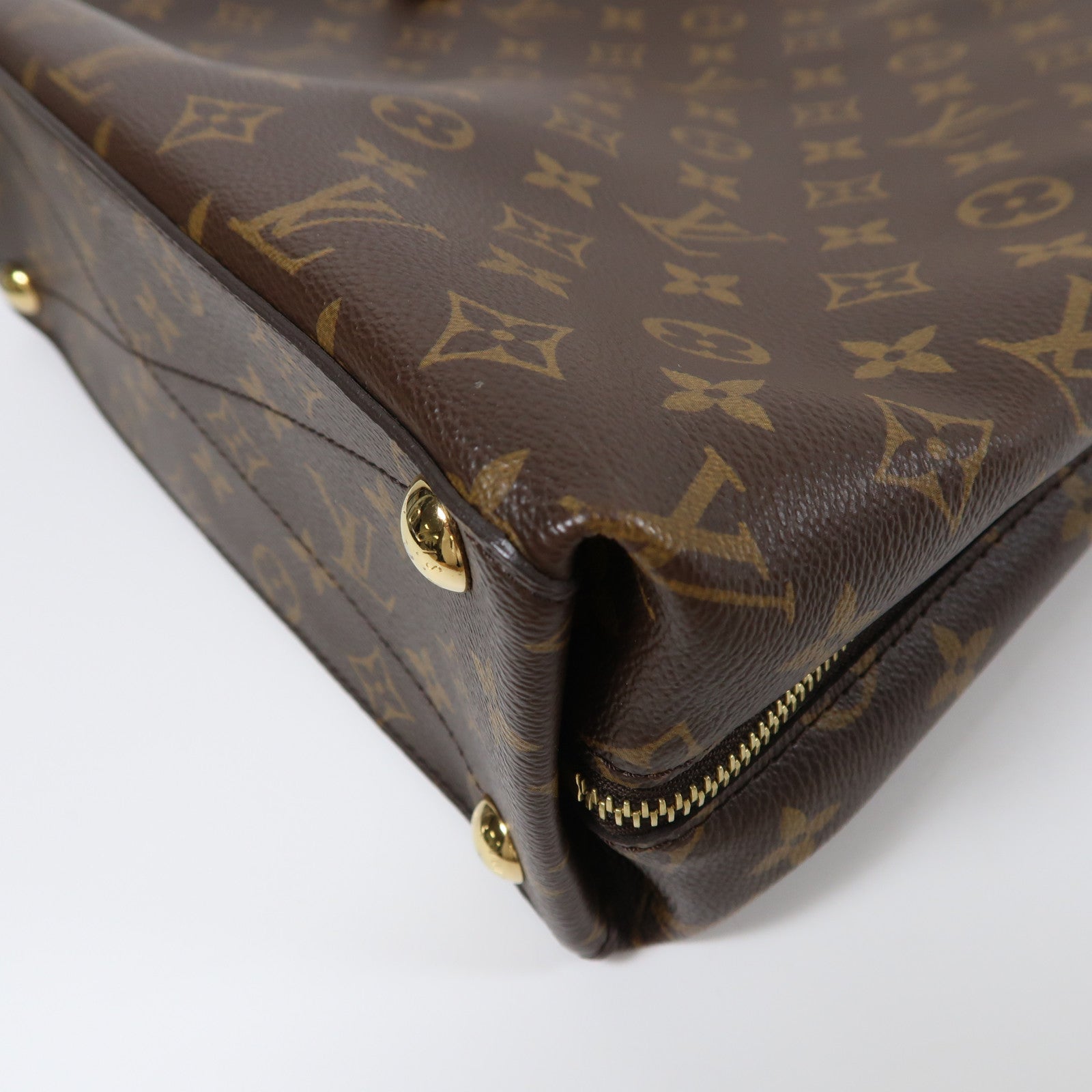 LOUIS VUITTON Monogram Voltaire金扣手挽袋啡色