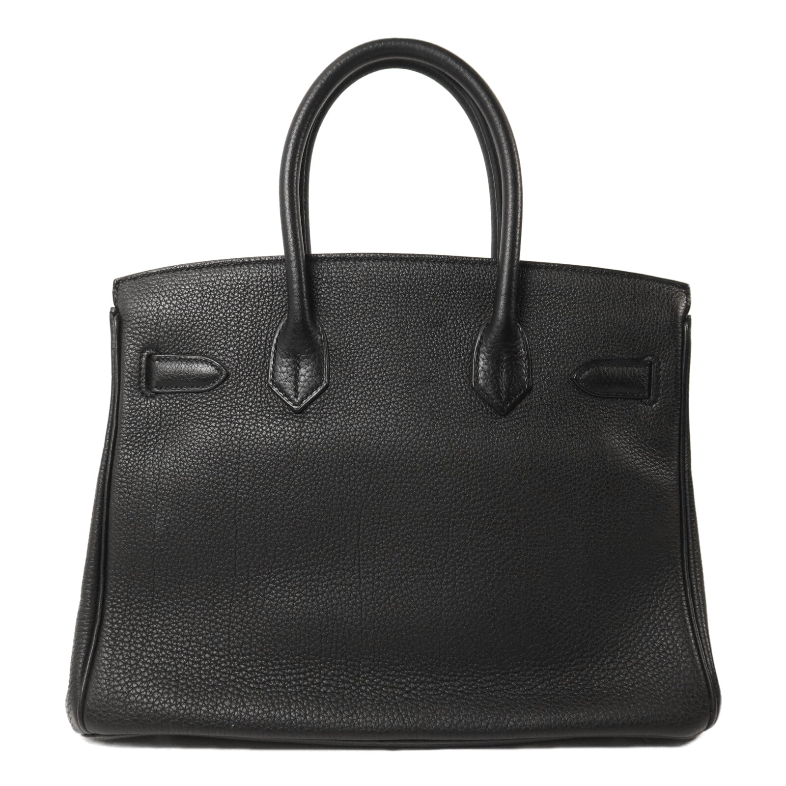 HERMES Togo皮革Birkin 30銀扣手挽袋Noir