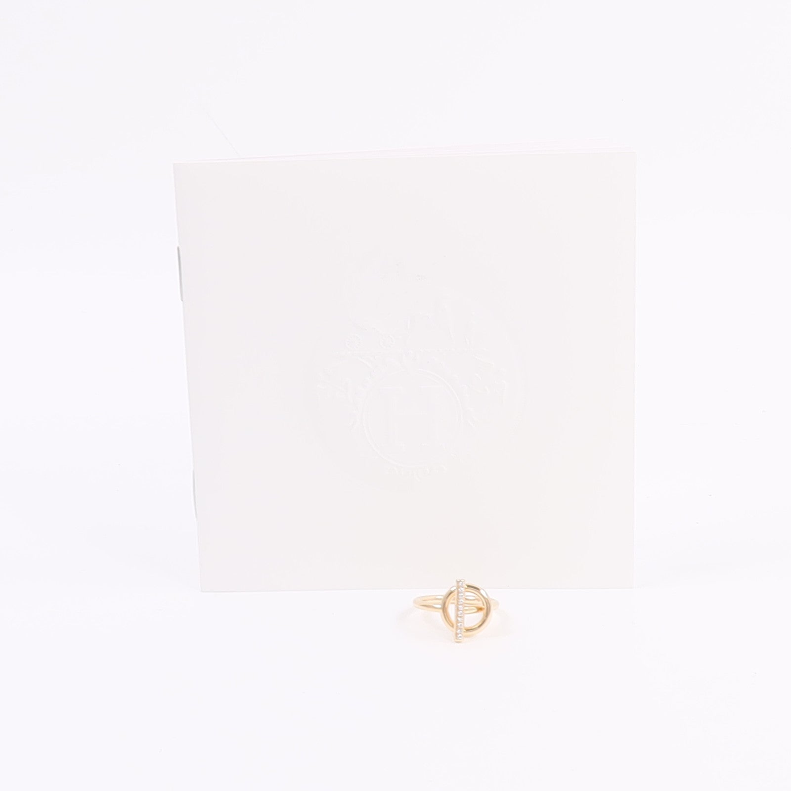 HERMES 18K玫瑰金Echappee Ring鑽石戒指