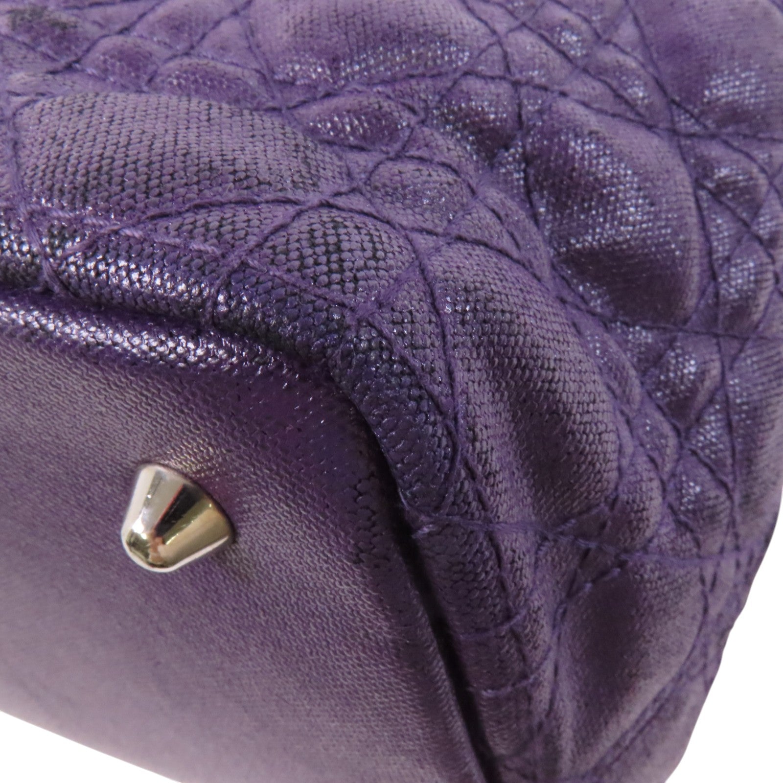 Dior 【激減優惠】牛皮皮革Tote Bag銀扣肩背袋