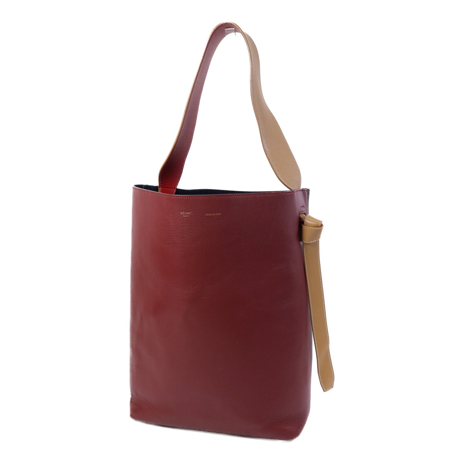 CELINE 牛皮皮革Twisted Cabas金扣肩背袋
