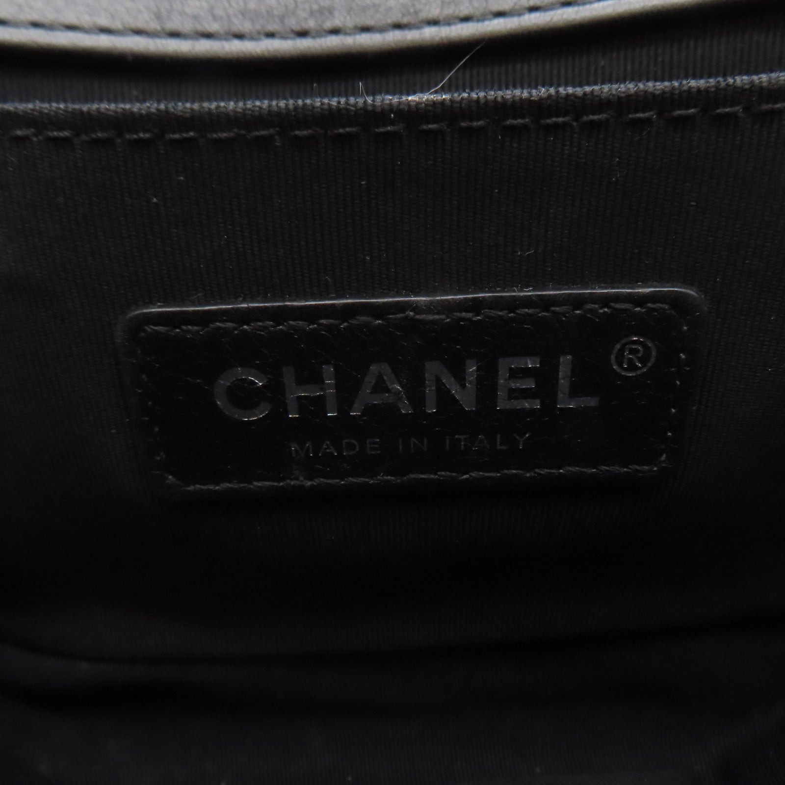 CHANEL 【激減優惠】斜紋軟呢Boy Chanel銀扣鏈帶肩背袋黑色