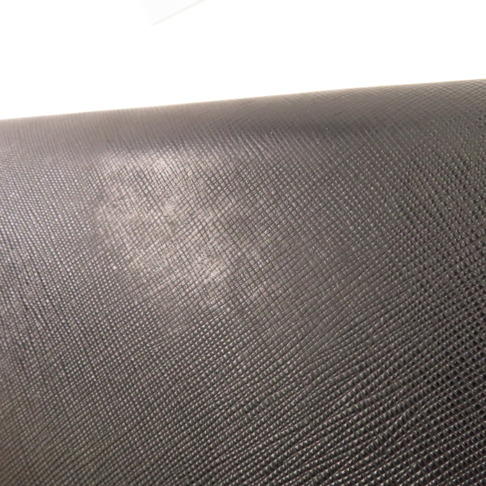 PRADA SHW Long Wallet Calfskin Leather 62B Black/Blue