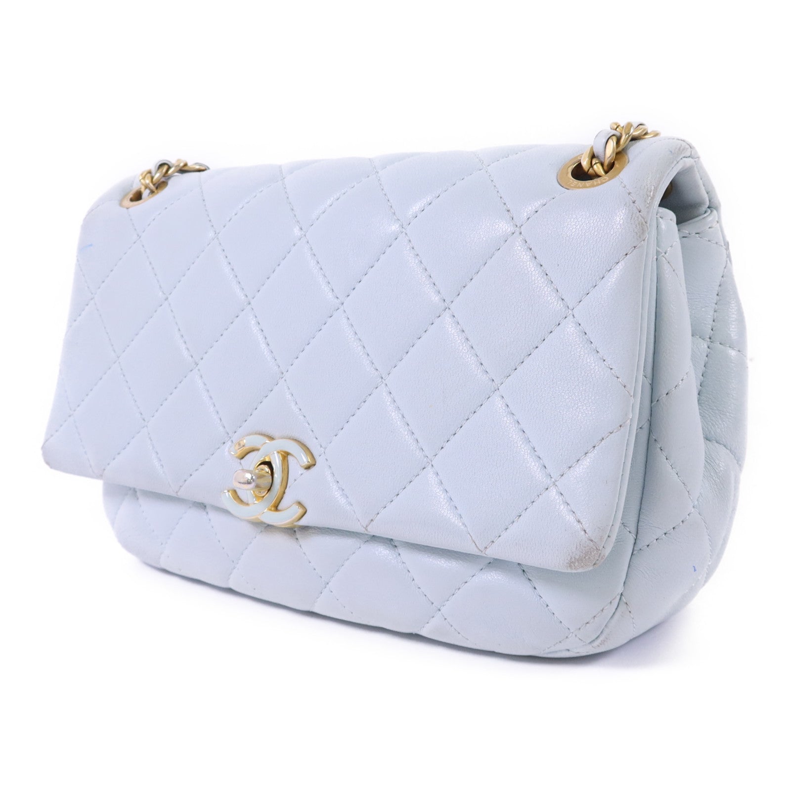 CHANEL 【激減優惠】牛皮皮革Chain Shoulder Bag金扣鏈帶肩背袋