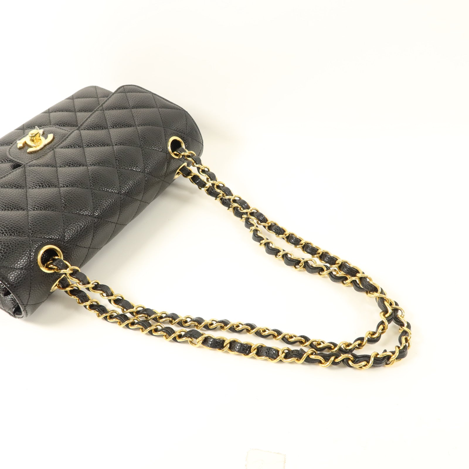CHANEL 【激減優惠】牛皮皮革Classic 23金扣鏈帶肩背袋