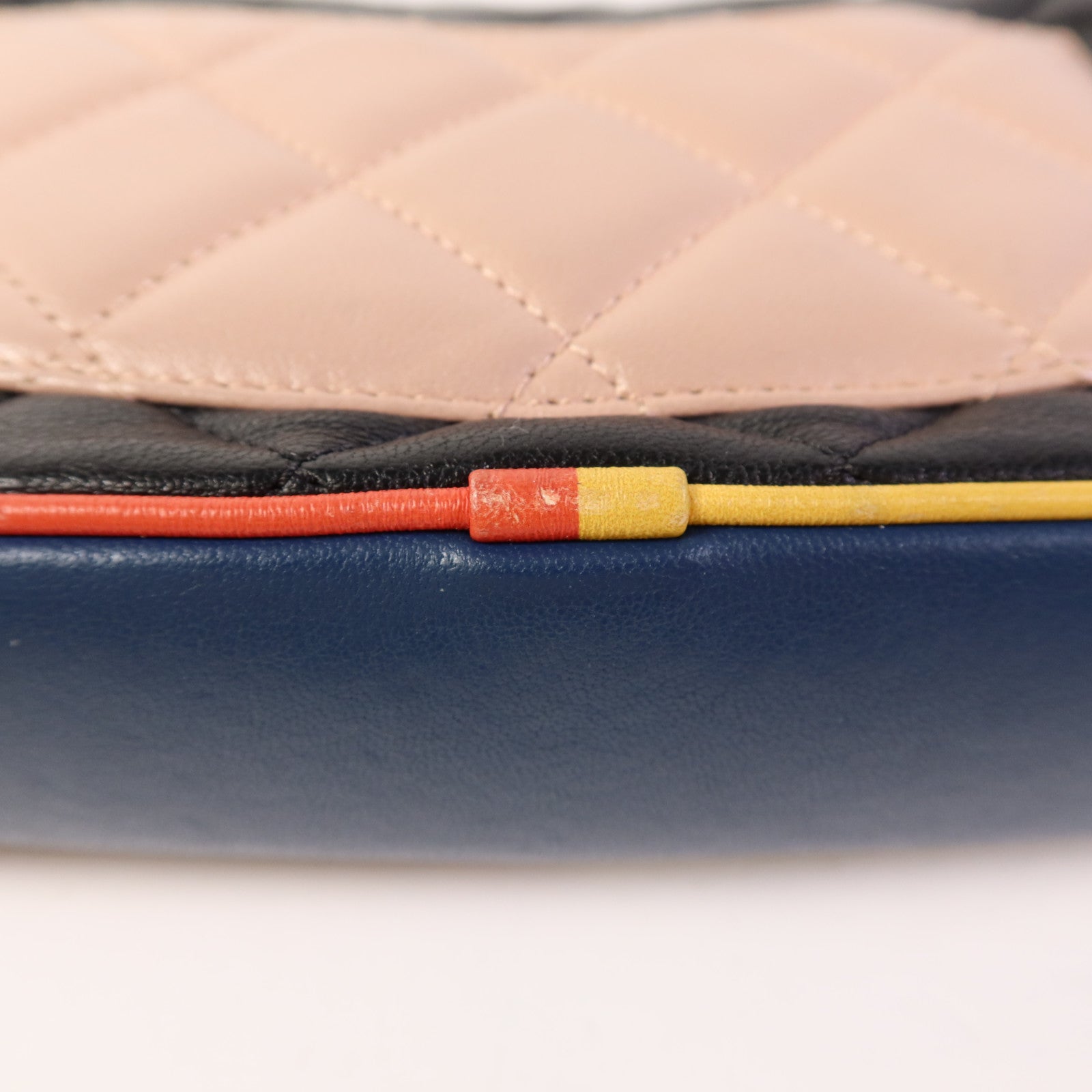 CHANEL 羊皮皮革Chain Shoulder銀扣鏈帶肩背袋