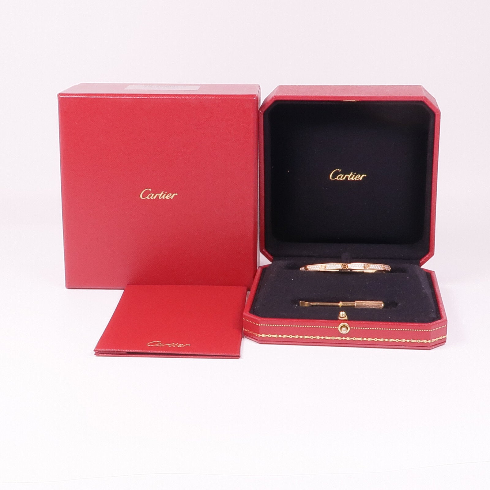 CARTIER 【激減優惠】18K玫瑰金Love Bracelet Full Diamonds Small Model鑽石手鐲Cartier#16