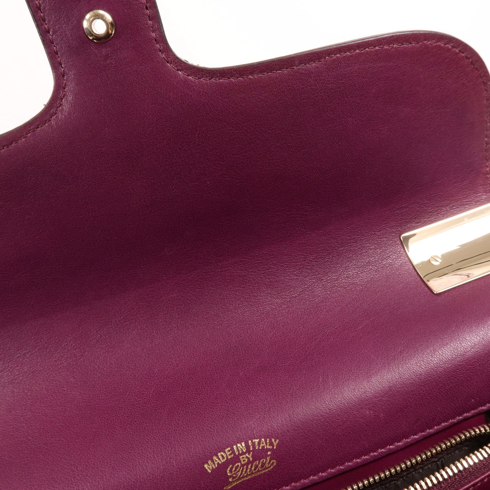 GUCCI 蛇皮皮革1973 Flap Bag金扣肩背袋