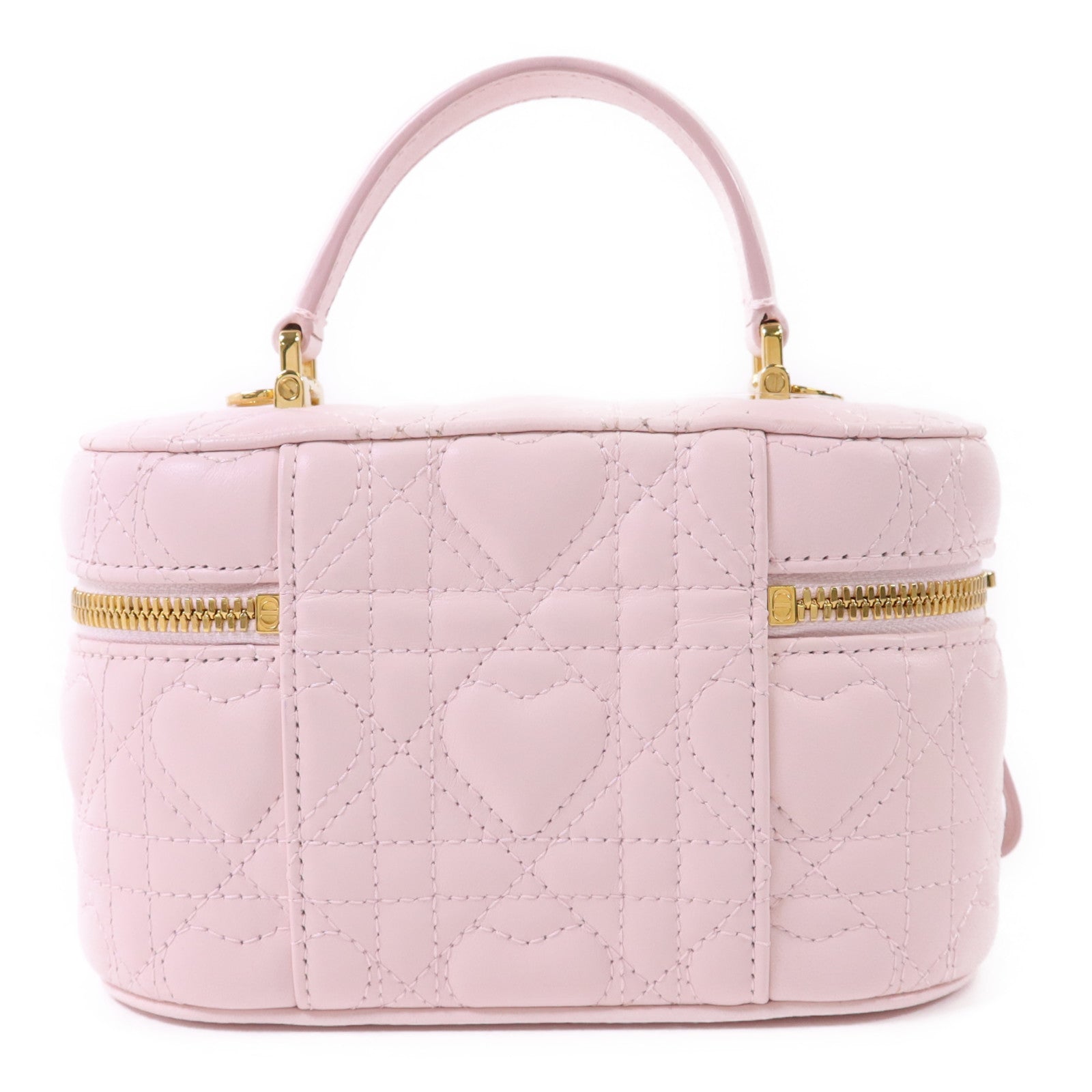 Dior 羊皮皮革Mini Caro Vanity Case金扣手挽肩背兩用袋