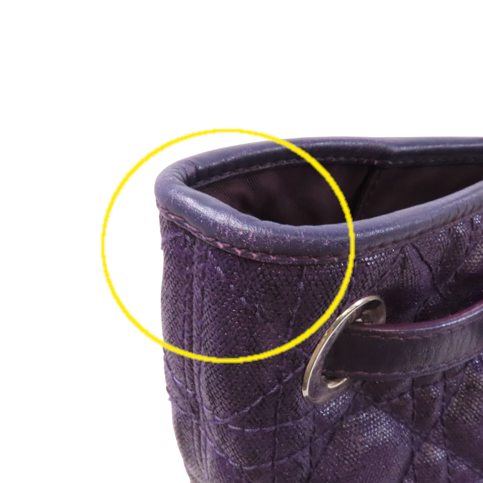 Dior 牛皮皮革Tote Bag銀扣肩背袋