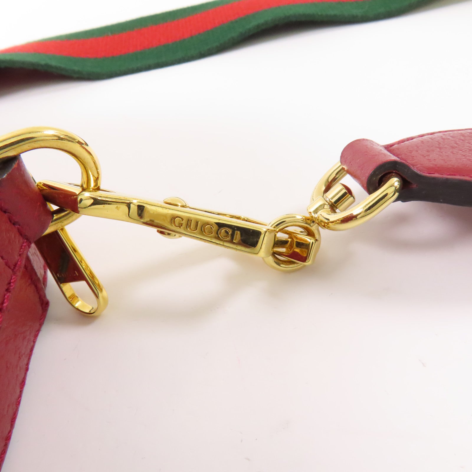 GUCCI 塗層帆布GG Supreme金扣肩背袋