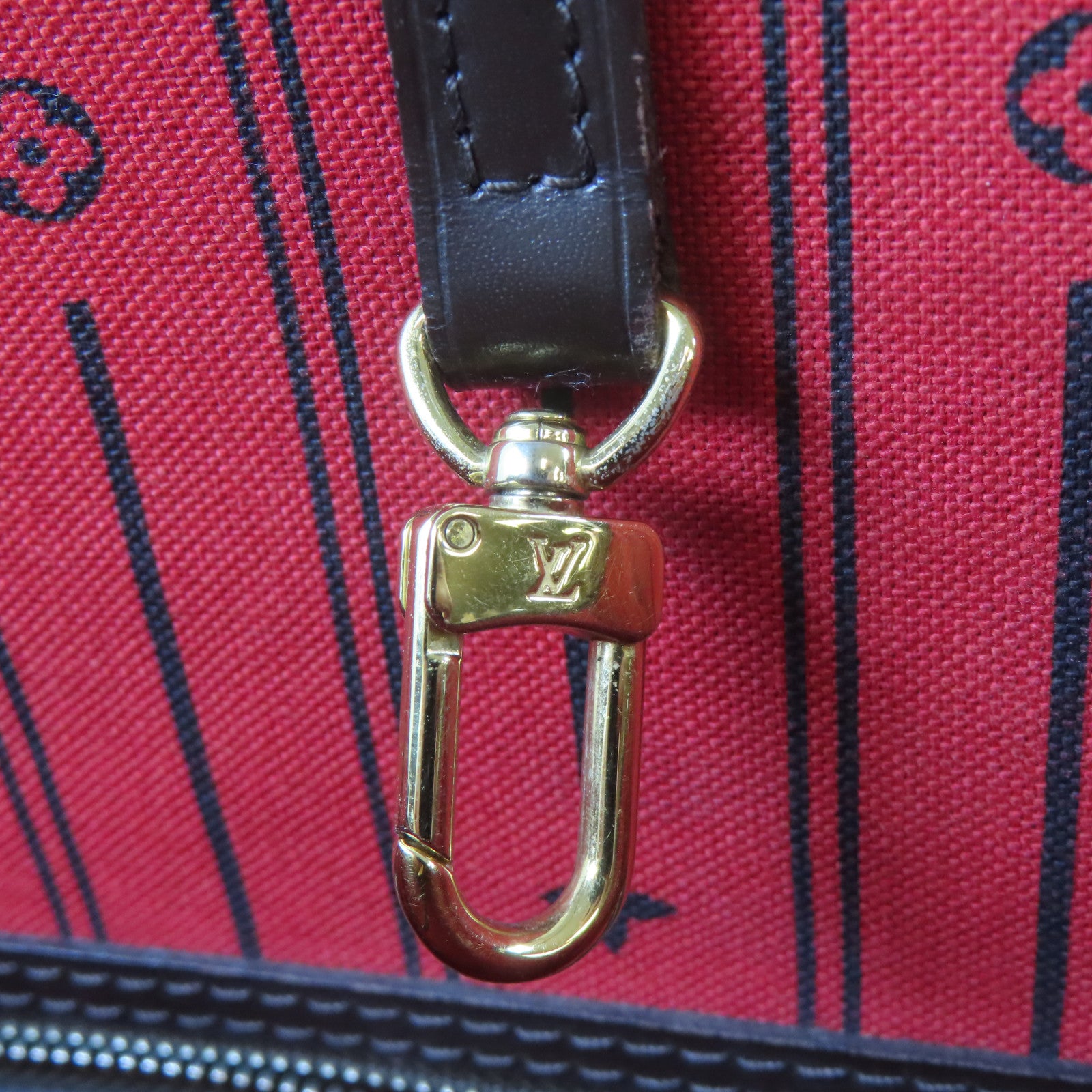 LOUIS VUITTON Damier Neverfull MM金扣肩背袋/手挽袋啡色