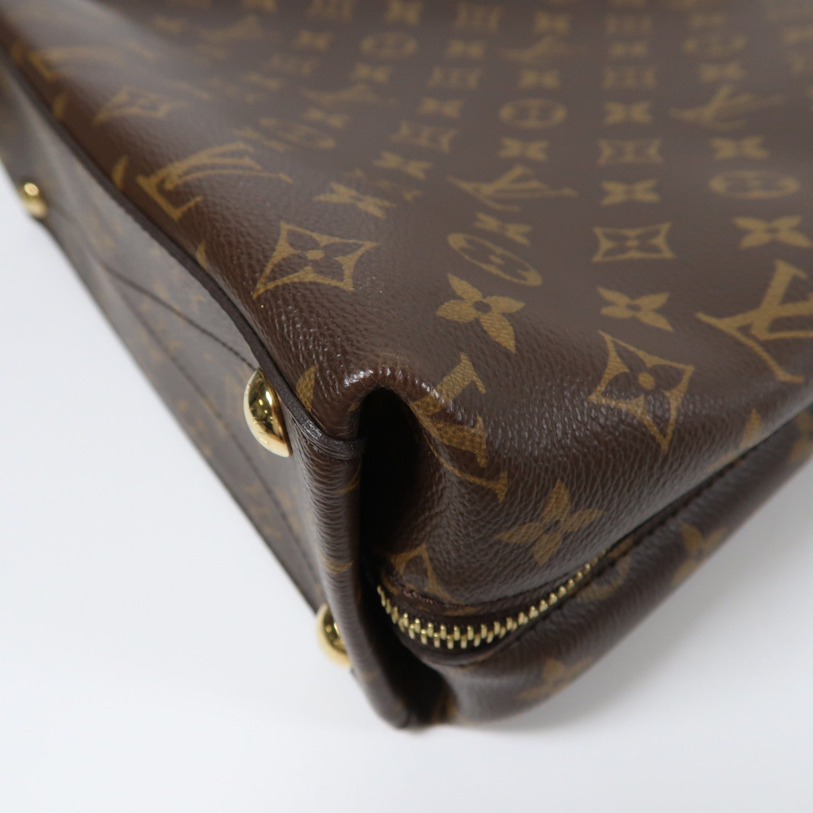 LOUIS VUITTON Monogram Voltaire金扣手挽袋啡色
