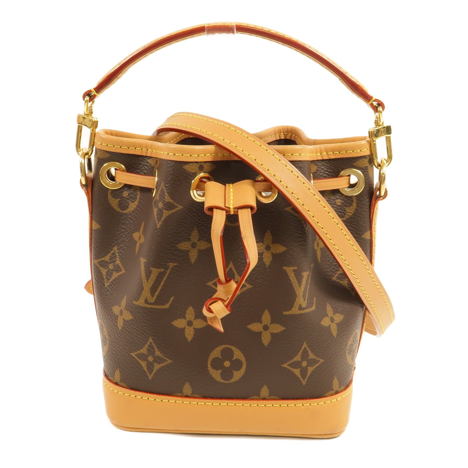 LOUIS VUITTON Monogram Nano Noe金扣手挽肩背兩用袋