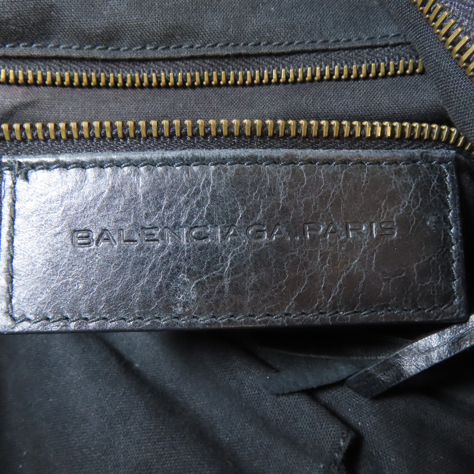 BALENCIAGA 牛皮皮革2 Way Shoulder Bag金扣手挽肩背兩用袋黑色
