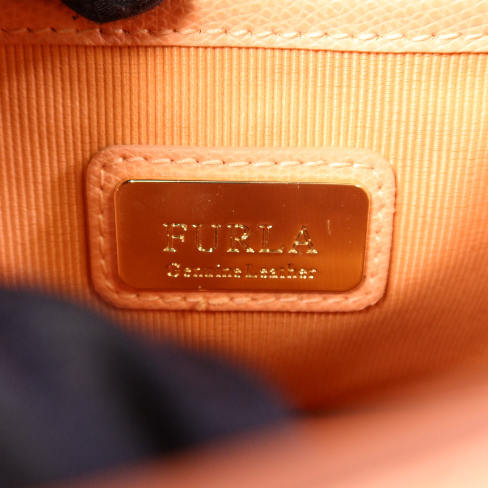 Furla 牛皮皮革Chain Shoulder Bag金扣鏈帶肩背袋