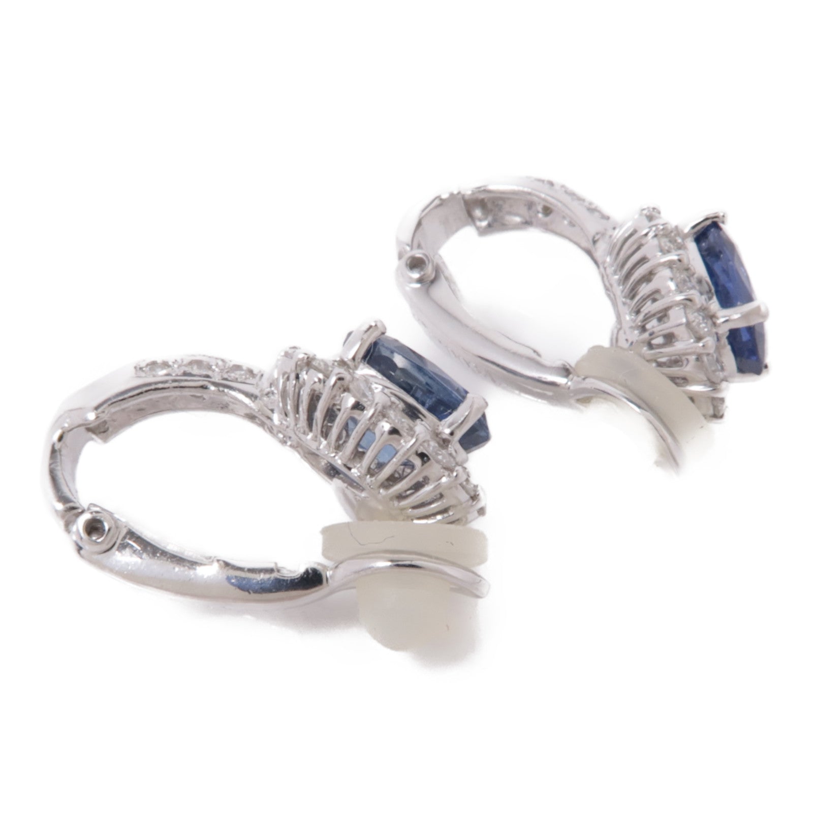 JEWELRY【激減優惠】 18K白金Sapphire Diamond Earrings藍寶石/鑽石耳環