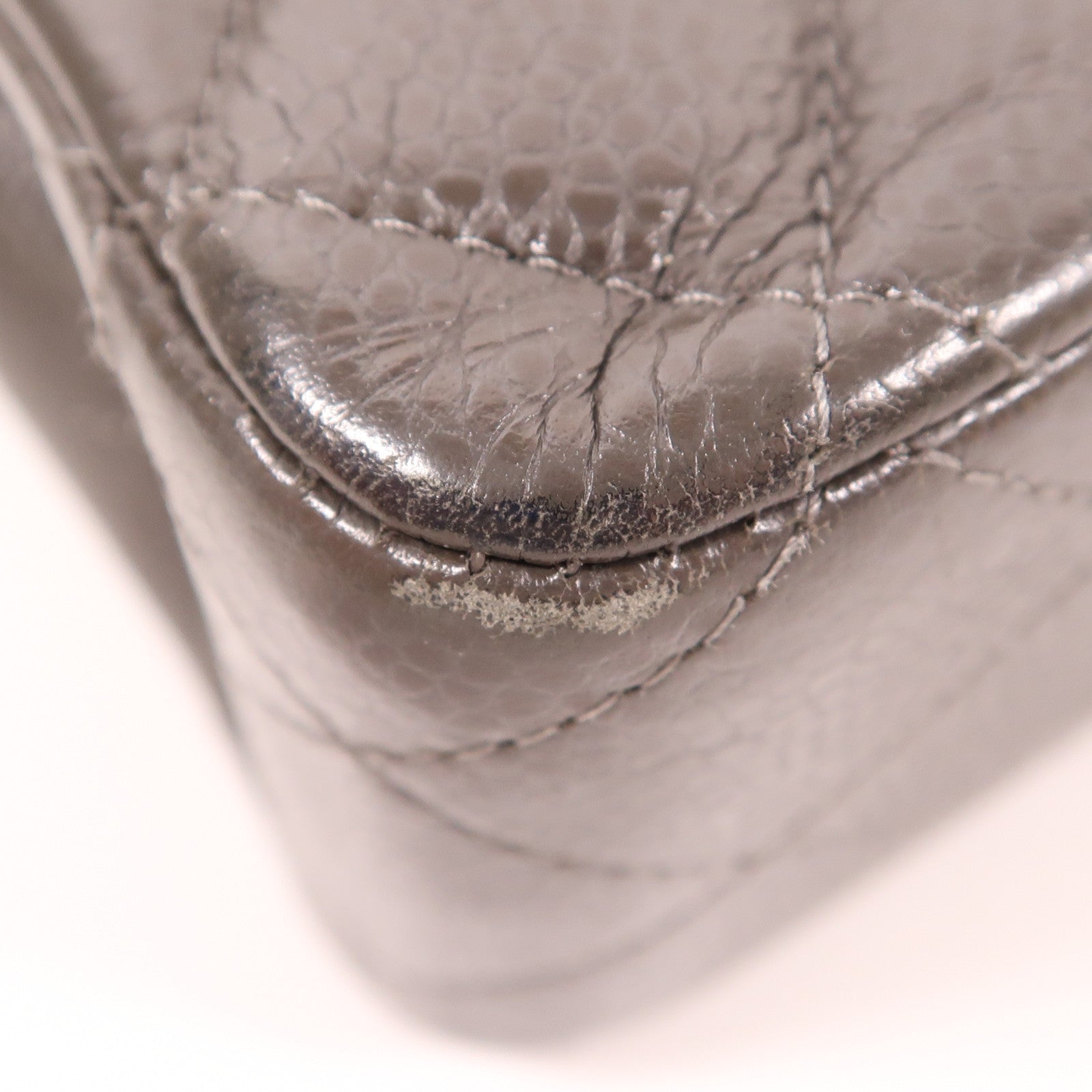 CHANEL 牛皮皮革Classic 25銀扣鏈帶肩背袋