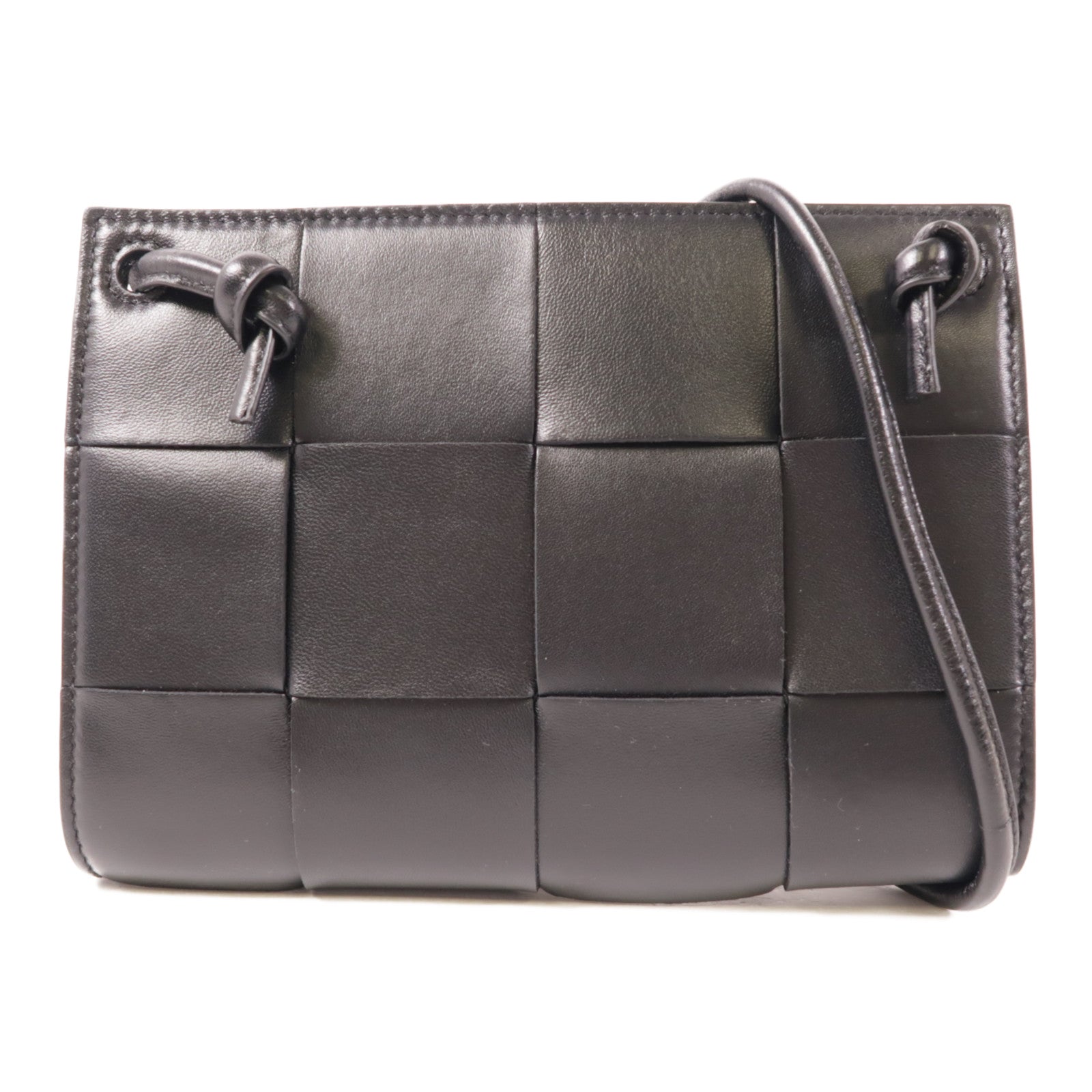 BOTTEGA VENETA BV Mini Cassette Bag Shoulder Bag Calfskin Leather Black