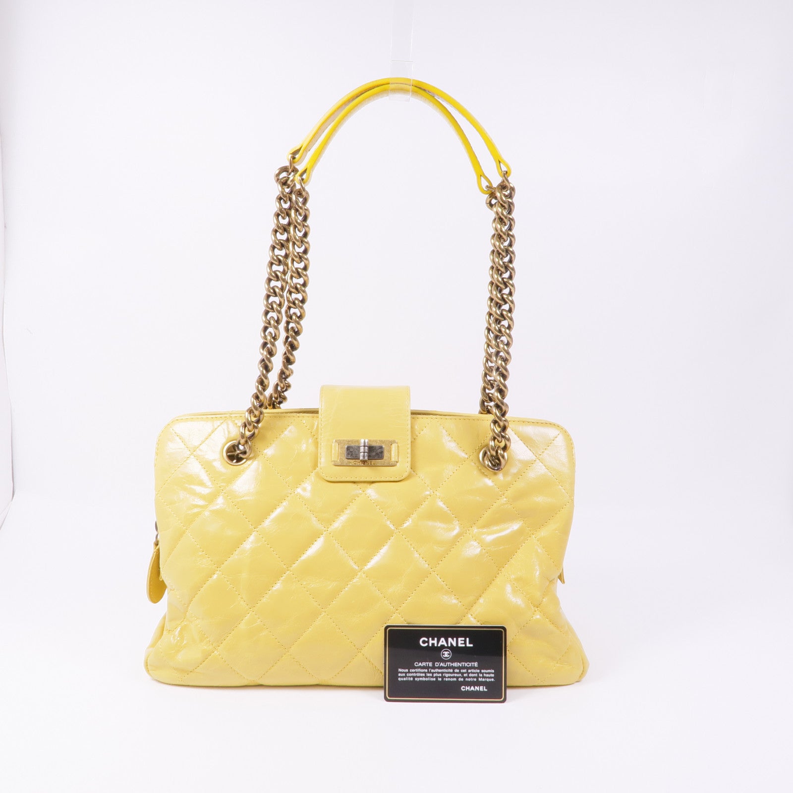 CHANEL 牛皮皮革2.55 Chain Shoulder金扣鏈帶肩背袋