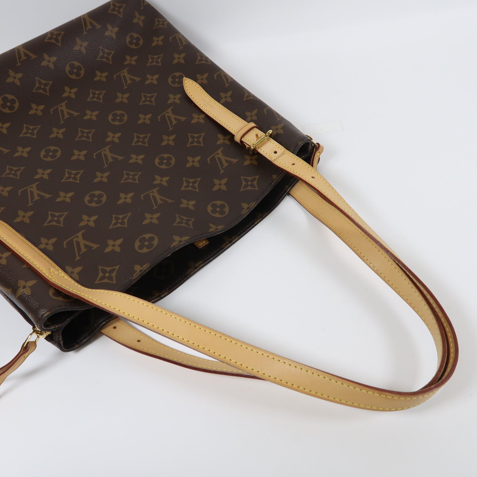 LOUIS VUITTON Monogram Voltaire金扣手挽袋啡色