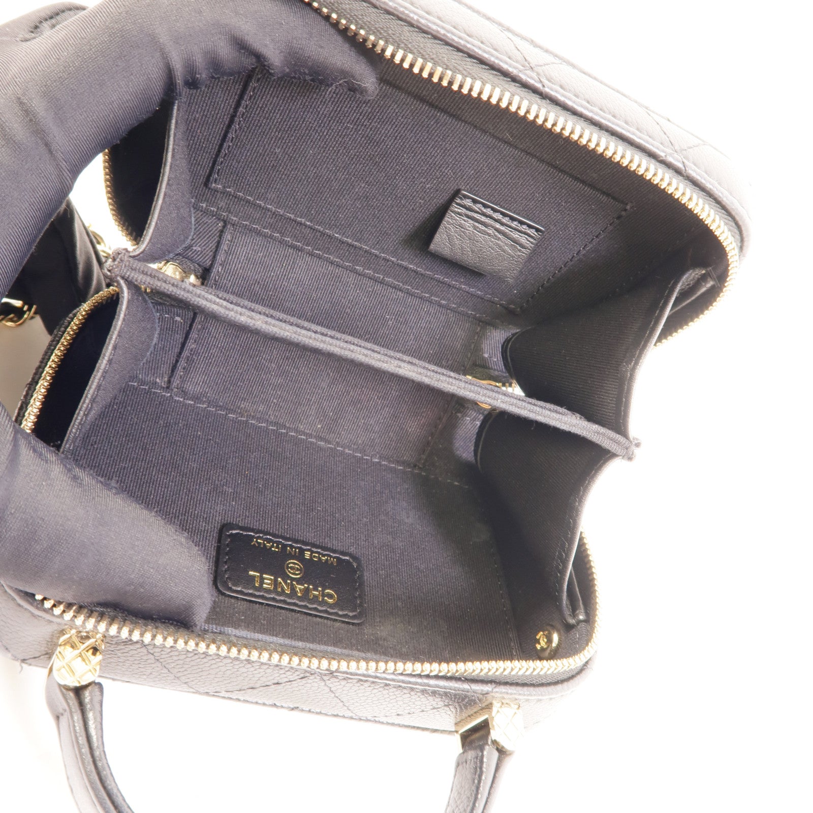 CHANEL 牛皮皮革Vanity Case手挽肩背兩用袋