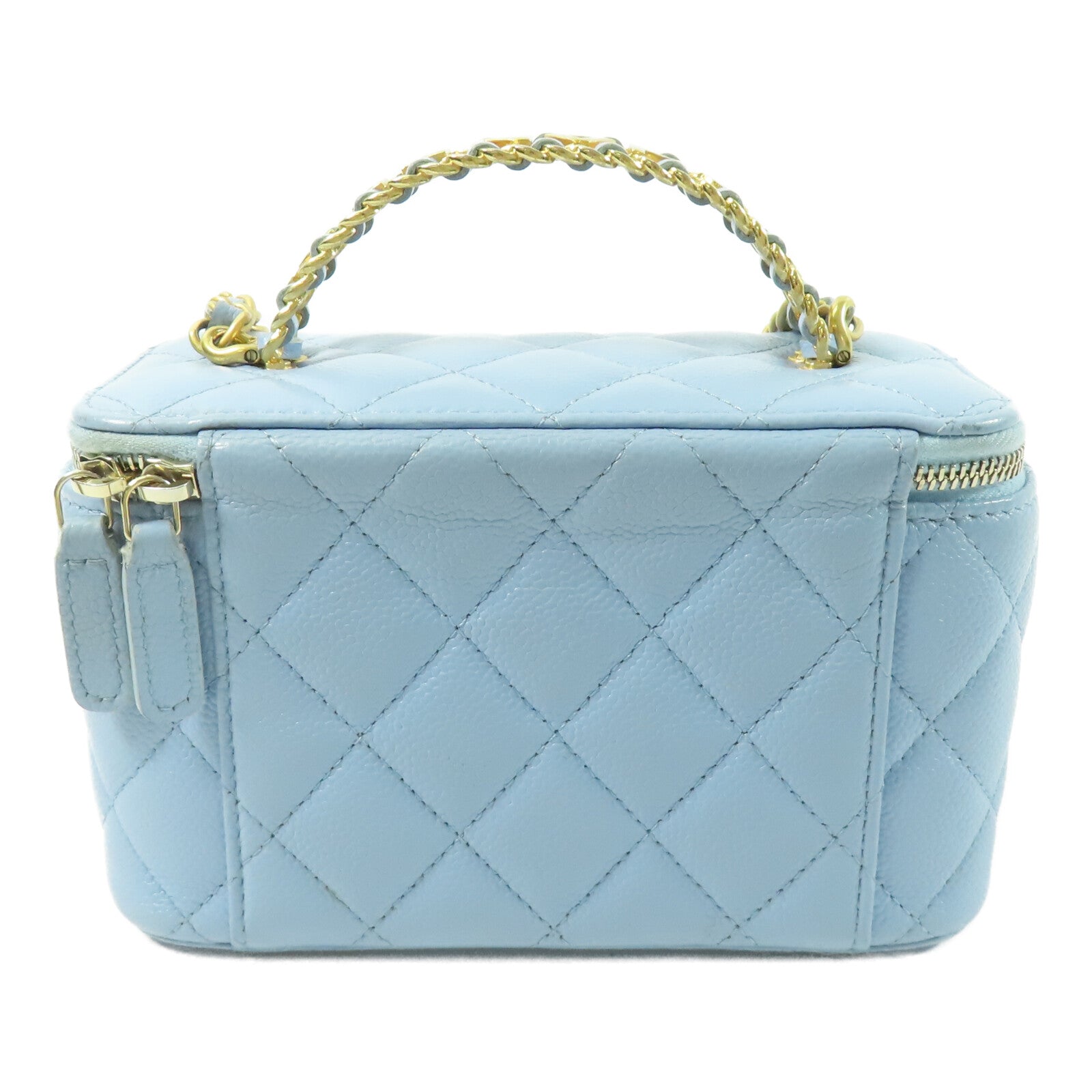 CHANEL 牛皮皮革Vanity Case With Handle鏈帶手挽肩背兩用袋