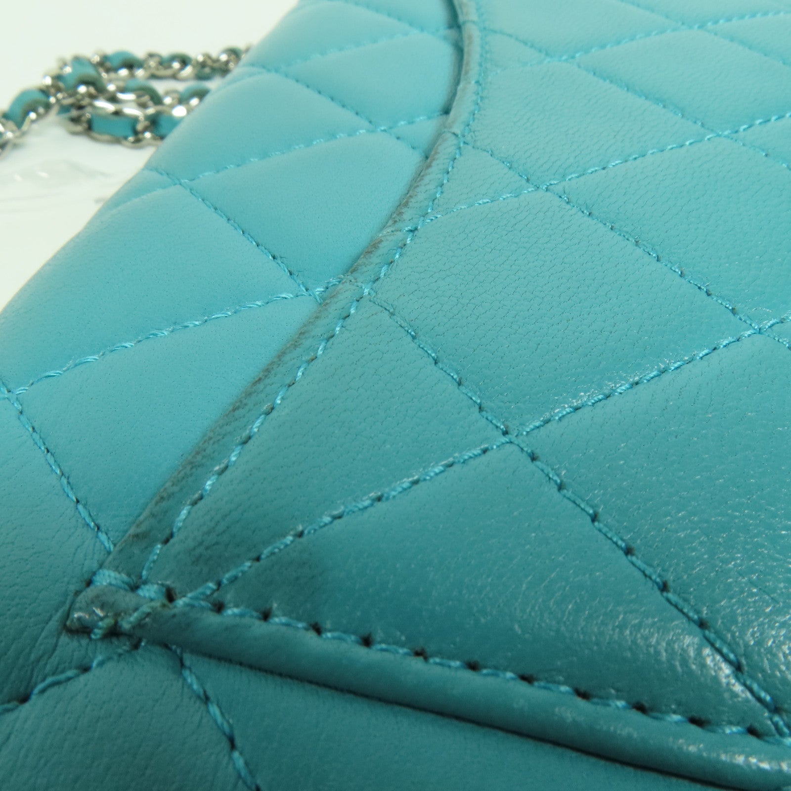 CHANEL 羊皮皮革WOC Wallet On Chain銀扣鏈帶肩背袋