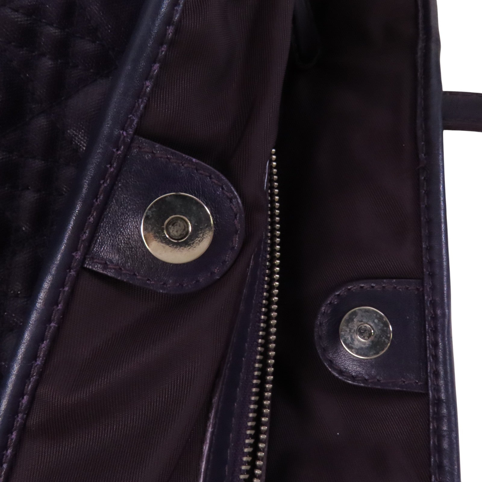 Dior 牛皮皮革Tote Bag銀扣肩背袋