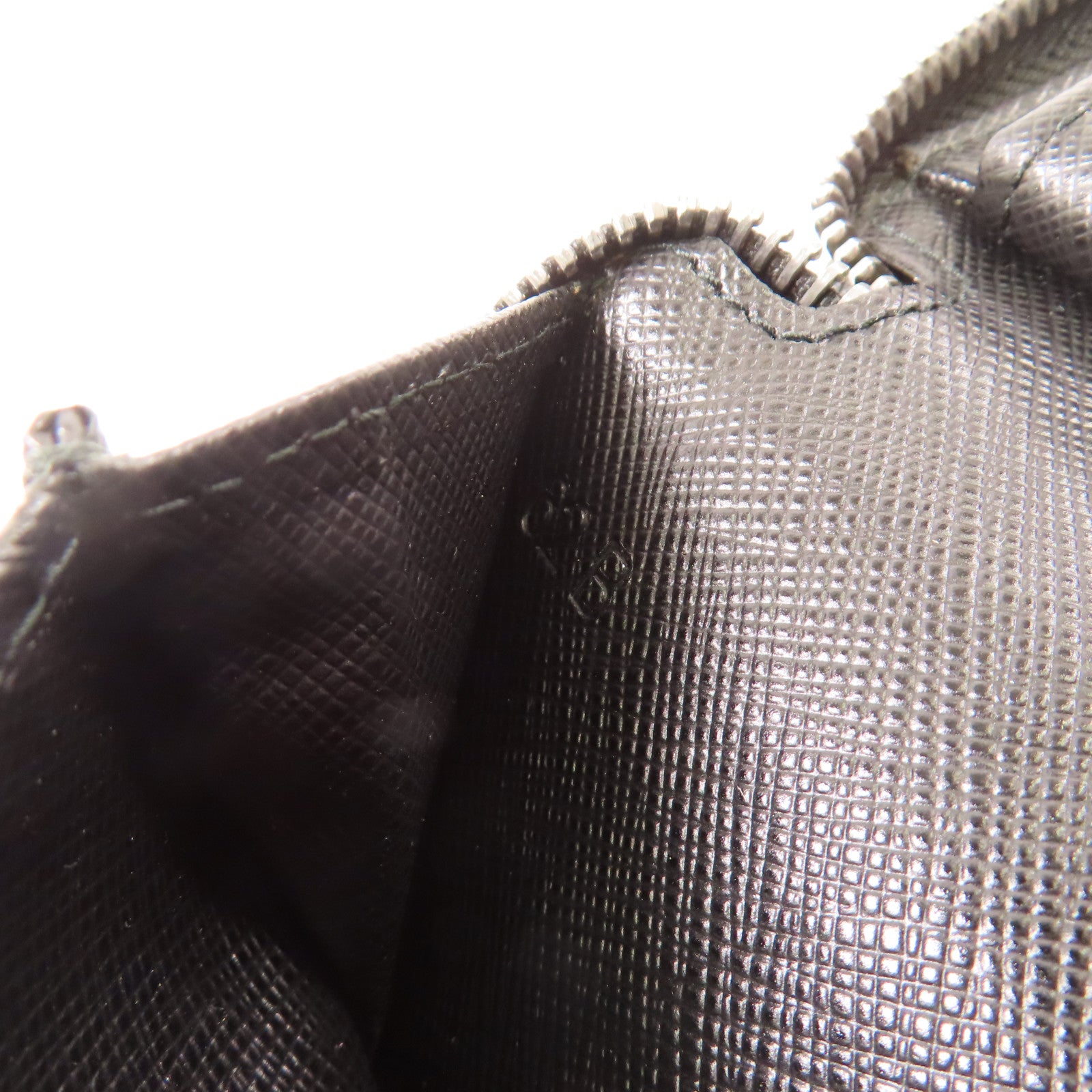 PRADA SHW Long Wallet Calfskin Leather 62B Black/Blue