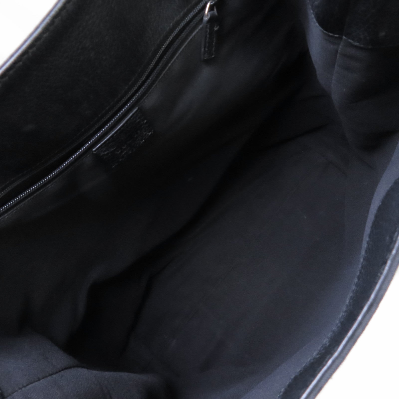 GUCCI 塗層帆布Tote Bag銀扣肩背袋黑色