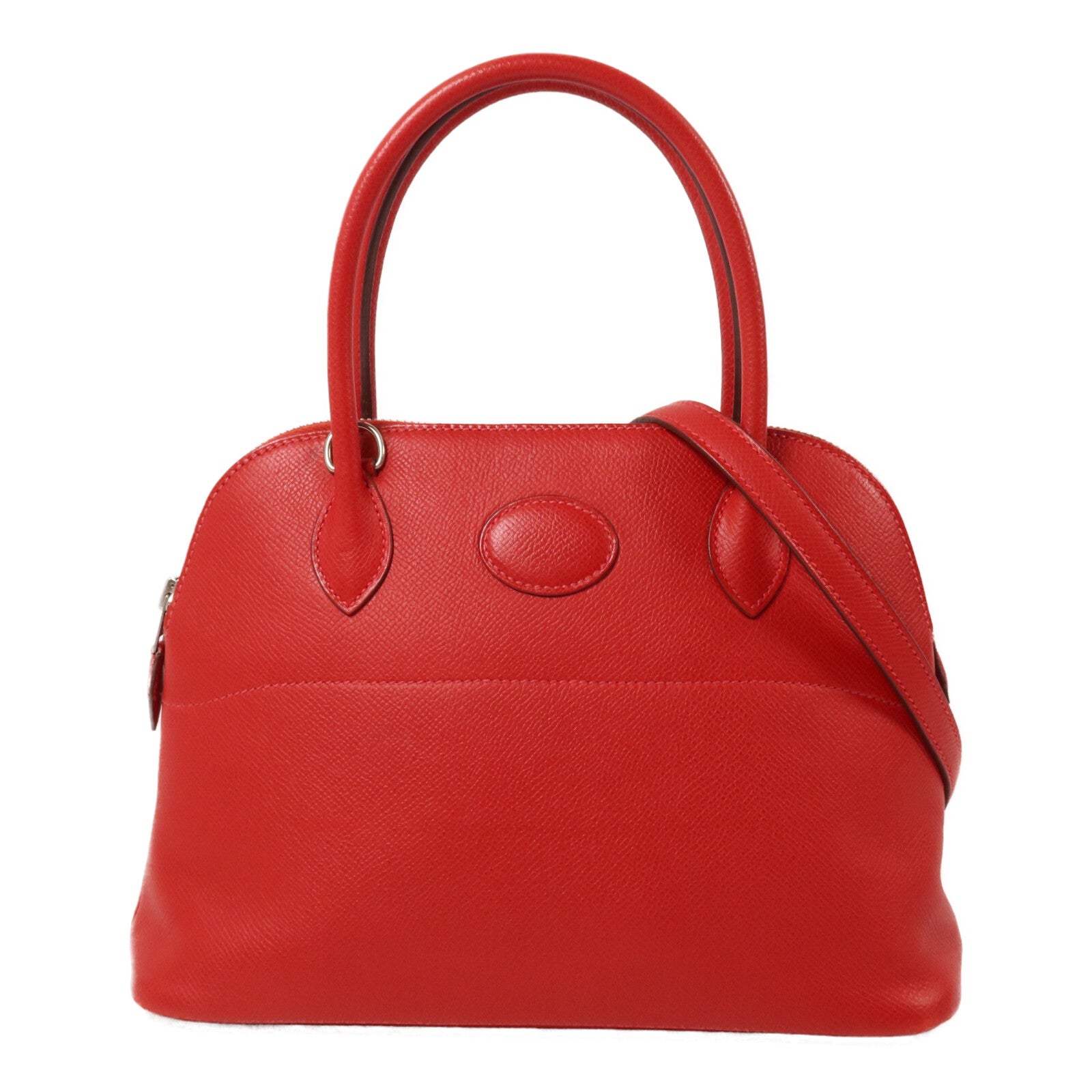 HERMES Epsom皮革Bolide 27手挽肩背兩用袋Rouge Casaque