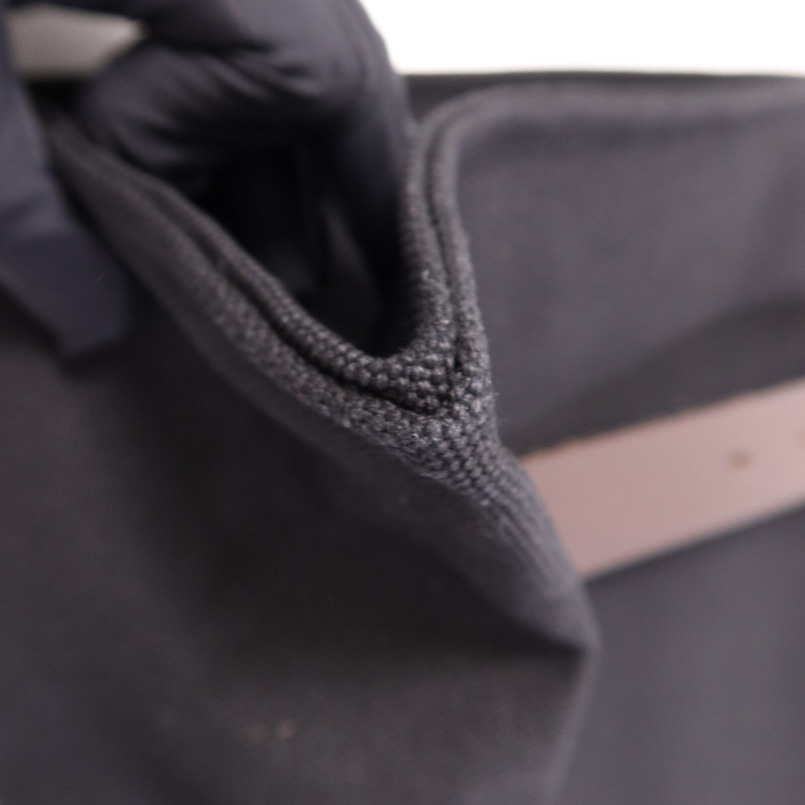 HERMES 帆布Etriviere Shopping Bag銀扣手挽袋Black